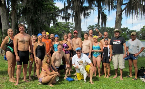 Over twenty folks did the dynamic double on Saturday.  Lucky's lake swim as an appetizer and Jack's swim for dessert.